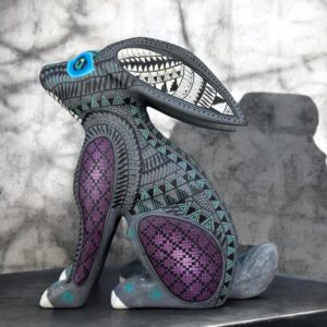 Rabbit Statue Mexican Folk Art Alebrije Sculpture, Wooden Bunny  Decoration Figurine, Made Of Wood Carved By Hand ASK FOR CUSTOMIZE