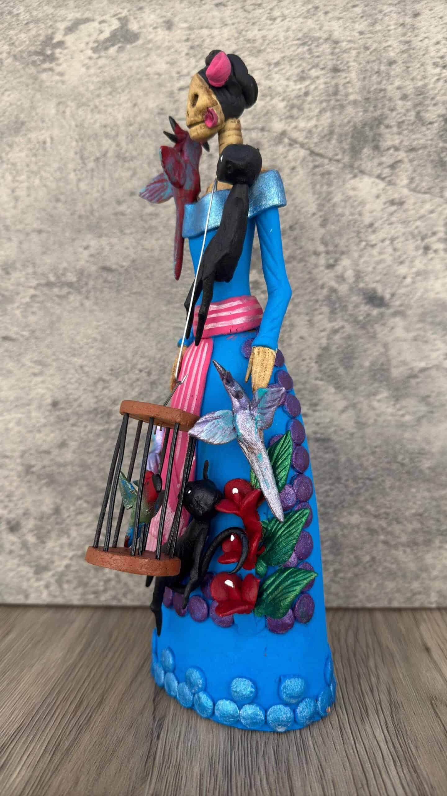 10.5” Catrina, Frida Kahlo Doll, Day of the dead, Human skeleton, Mexican decorations, Sugar skull - Image 2