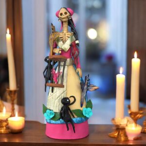 10.5” Catrina, Frida Kahlo Doll, Day of the dead, Human skeleton, Mexican decorations, Sugar skull