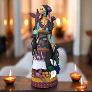 10.5” Catrina, Frida Kahlo Doll, Day of the dead, Human skeleton, Mexican decorations, Sugar skull