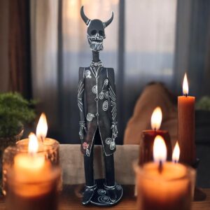 18” Catrín  Michoacán Original Clay Handcrafted Frida Kahlo Doll, Day Of The Dead, Human Skeleton, Mexican Decorations, Sugar Skull