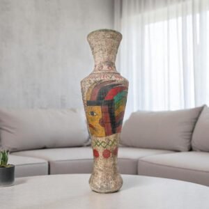 Pre-Hispanic Clay Vase, Handmade Terracotta Flower Pot, Pottery from Metepec Estado de Mexico Rustic Tribal Decor, Aztec Style Home Accent