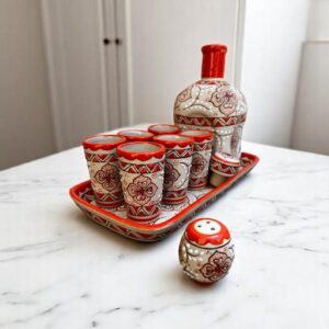 Tequila, Shot glass set, Tequila Guadalajara Or Mezcal Talavera Puebla  High Quality Pottery, Fathers day gift, Handcrafted in Mexico, 9 pzs