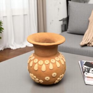 Embroidered Clay Vase From Oaxaca México Home Decor Handcrafted Jarron Barro Bordado Oaxaca Handmade Unique Designs From Artisans