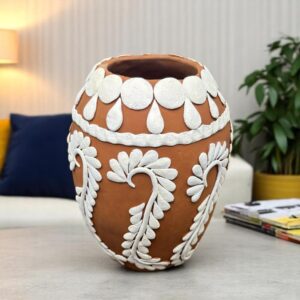 Embroidered Clay Vase From Oaxaca México Home Decor Handcrafted Jarron Barro Bordado Oaxaca Handmade Unique Designs From Artisans