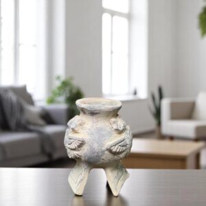 Owl Vessels  Incense Dry Herbs Burner Handcraft Mexican Culture Home Decor Prehispanic Vintage Rustic Clay Antique Ancrestral Figurines