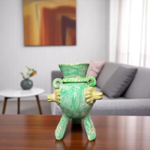 Quetzalcoatl Dry Herbs Incense Burner Handcraft Mexican Culture Home Decor Prehispanic Vintage Rustic Clay  Antique Ancrestral Figurines