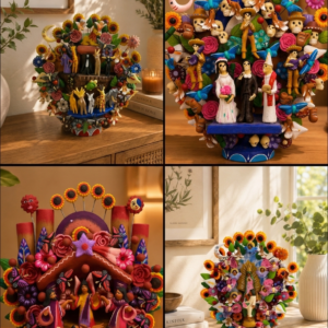 Árbol De La Vida From Metepec Made Of Clay Handmade Tree Of Life Home Decor  9” Tall