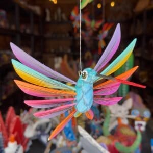 Hummingbird Statue Mexican Folk Art Alebrije Sculpture, Wooden  Decoration Figure, Made Of Wood And Carved By Hand