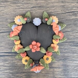Filigrana Clay Heart Wall Hanging Ornament Artistic  Oaxaca México By Artisans Handmade Crafts, Home Decor Folk Art,  Pastillaje Technique