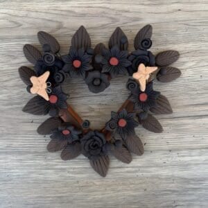 Filigrana Clay Heart Wall Hanging Ornament Artistic  Oaxaca México By Artisans Handmade Crafts, Home Decor Folk Art,  Pastillaje Technique