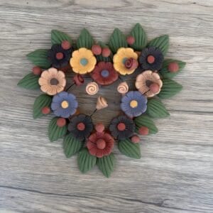 Filigrana Clay Heart Wall Hanging Ornament Artistic  Oaxaca México By Artisans Handmade Crafts, Home Decor Folk Art,  Pastillaje Technique