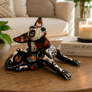 Talavera Xoloitzcuintle, Ceramic dog, Dia De Los Muertos From Puebla