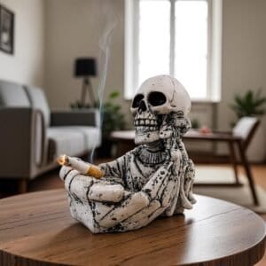 Ashtray Catrin Skull, Dia De Los Muertos - Day Of The Dead, Human Skeleton, Mexican Catrina, Skull Sculpture,  Catrina Skeleton Figurine