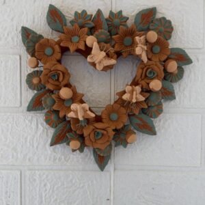 Filigrana Clay Heart Wall Hanging Ornament Artistic  Oaxaca México By Artisans Handmade Crafts, Home Decor Folk Art,  Pastillaje Technique