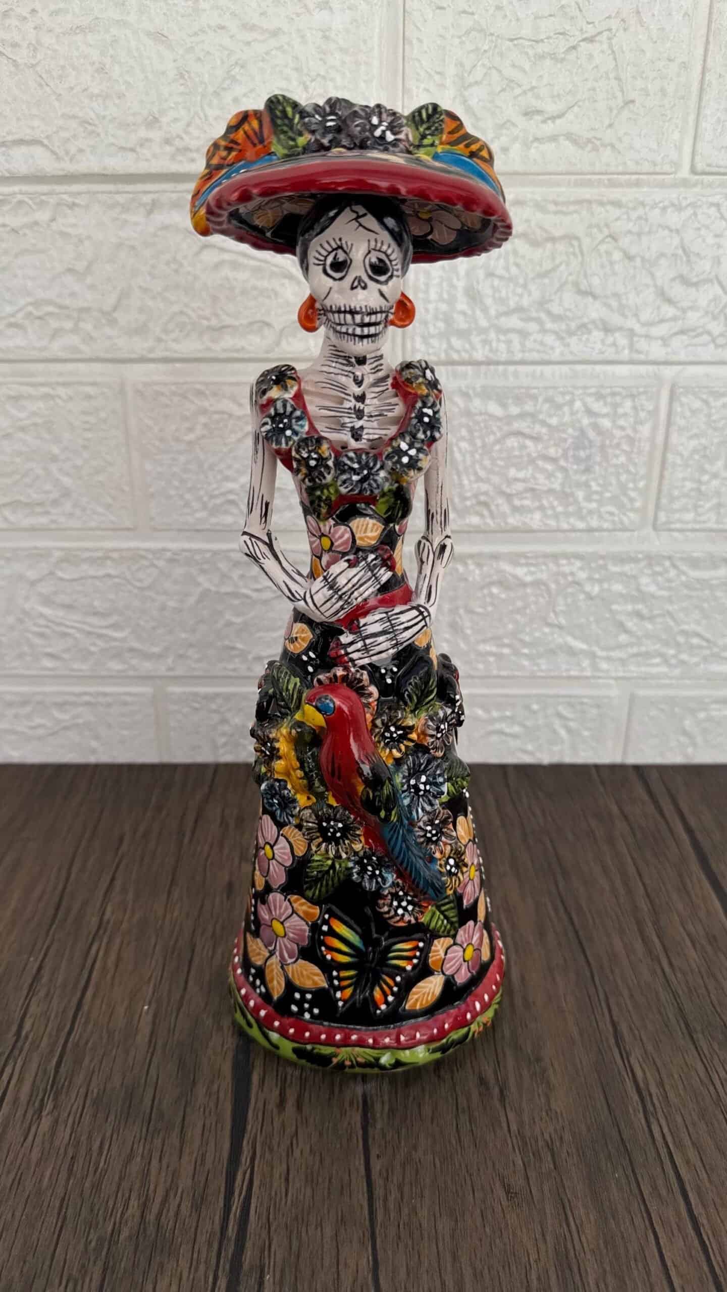 Catrina Handmade Talavera Day of the Dead  Colorful Ceramic Folk Art from Puebla, Mexico Día de los Muertos Skeleton Figurine Wedding Gift - Image 2