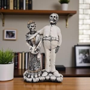 Frida y Diego Rivera Statue Couple Catrina, Dia De Los Muertos - Day Of The Dead, Human Skeleton,Skull Sculpture Skeleton Figurine Ofrenda