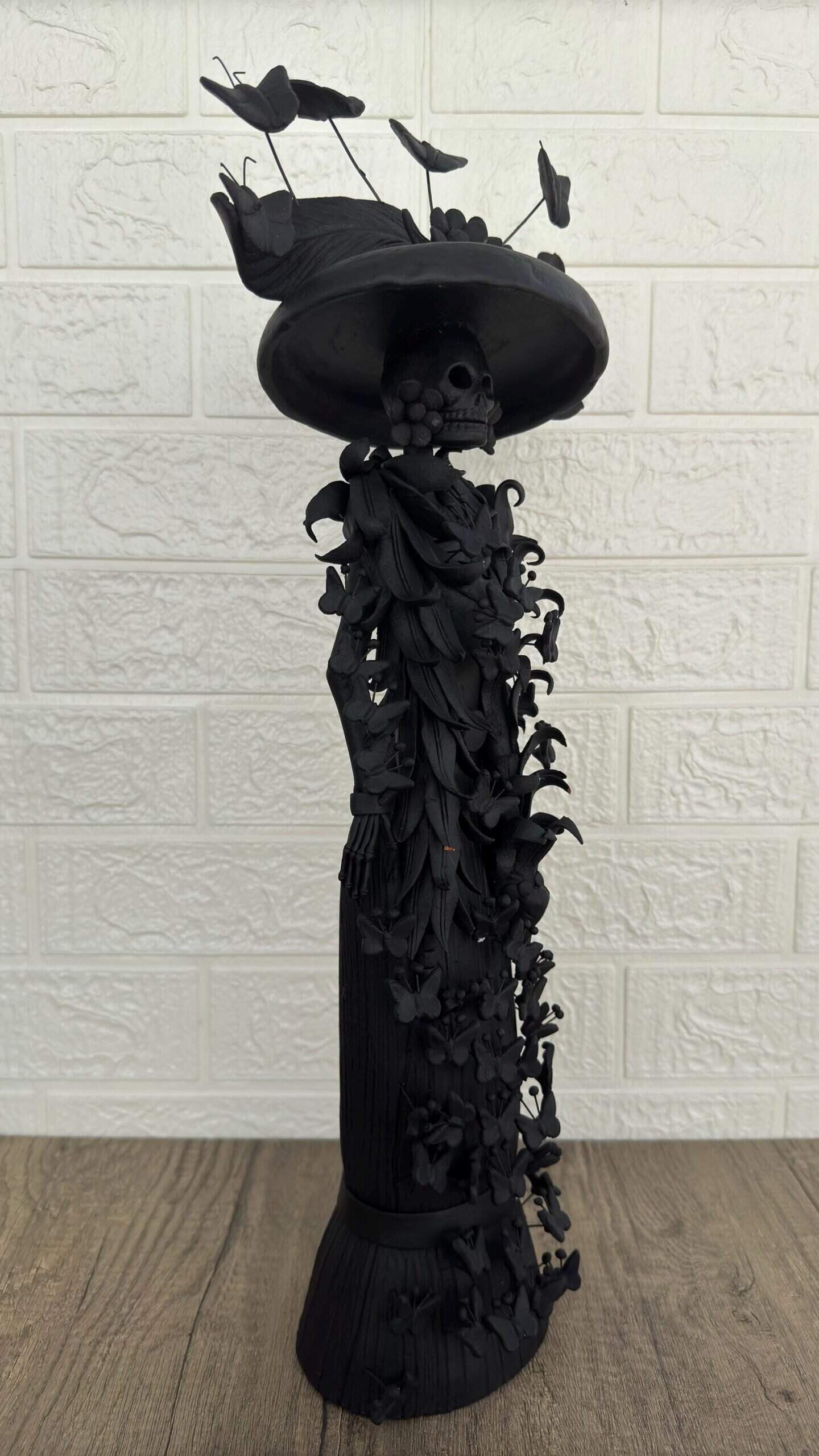 18” Catrina Michoacán Original Clay Handcrafted Frida Kahlo Doll  Day Of The Dead  Human Skeleton  Mexican Decorations  Sugar Skull - Image 3