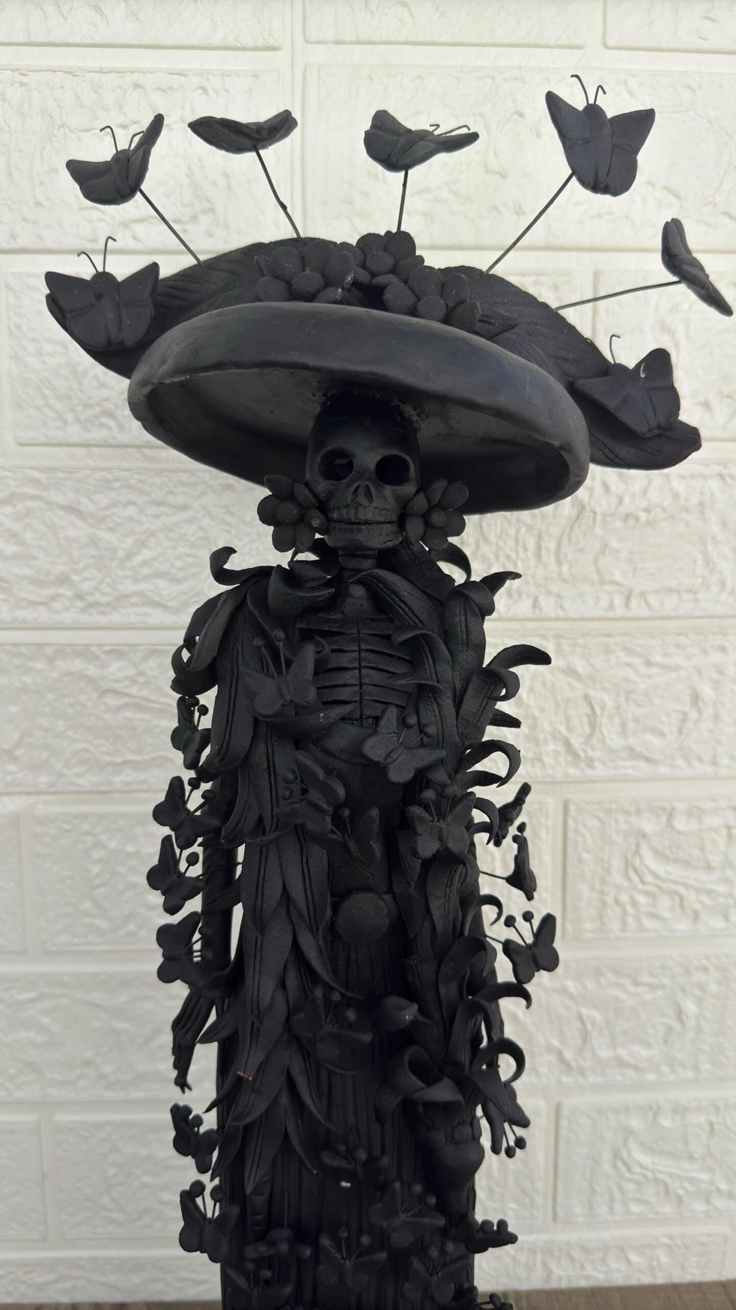 18” Catrina Michoacán Original Clay Handcrafted Frida Kahlo Doll  Day Of The Dead  Human Skeleton  Mexican Decorations  Sugar Skull - Image 2