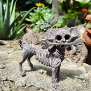 Skeletal/Bone Dog statue  Alebrije Sculpture, Wooden Boxer  Mexican  Pet Figure, Made Of Wood And Carved By Hand ASK FOR CUSTOMIZE