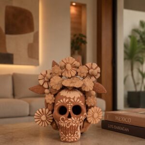 Filigrana Clay Skull Día De Los Muertos Artistic  Oaxaca México By Artisans Handmade Crafts, Home Decor Folk Art,  Pastillaje Technique