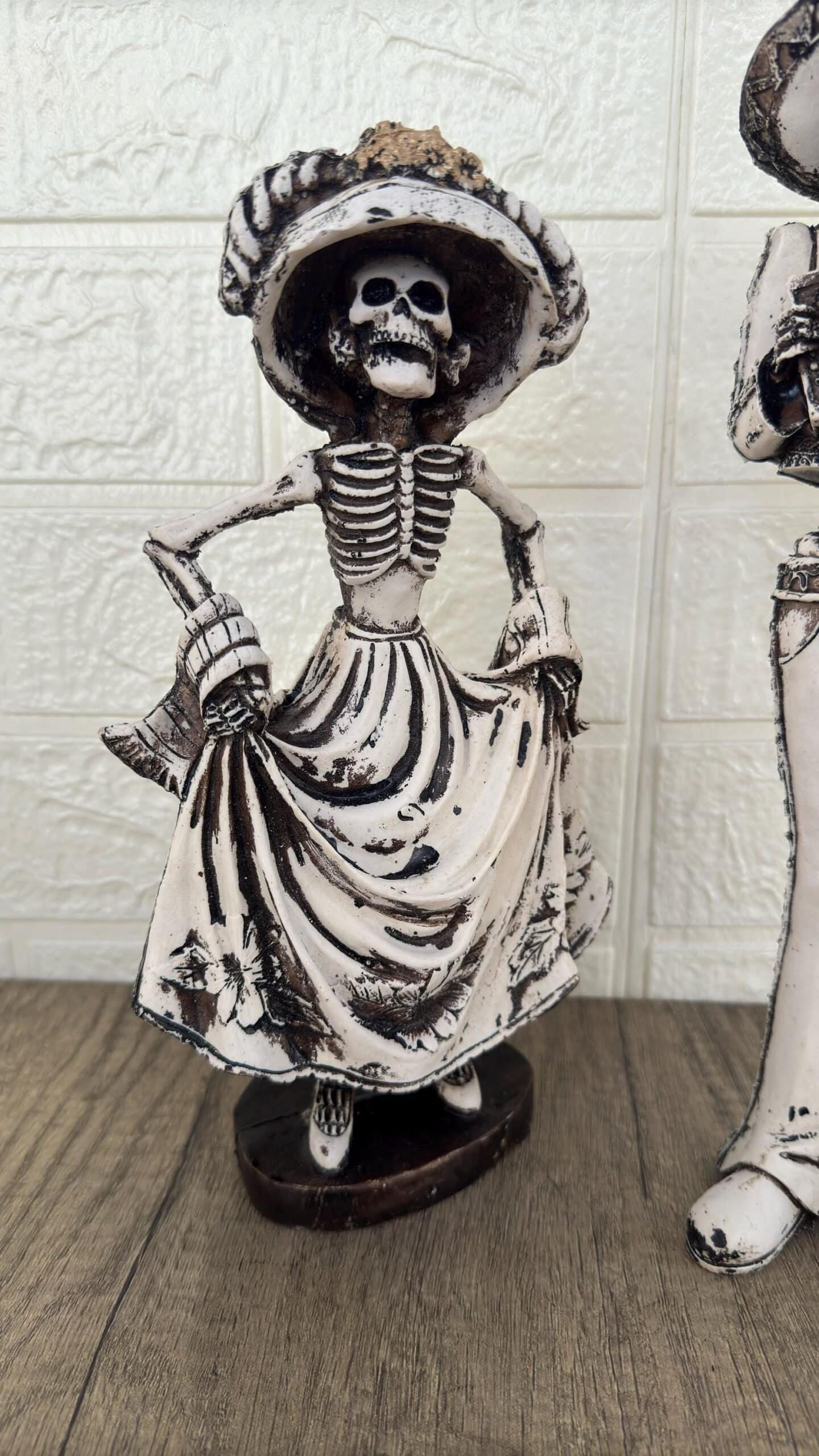 Catrina, Day Of The Dead, Human Skeleton Mexican Catrina, Skull Sculpture, Skeleton Couple (2), Día De Los Muertos Ofrenda Home Decor - Image 3