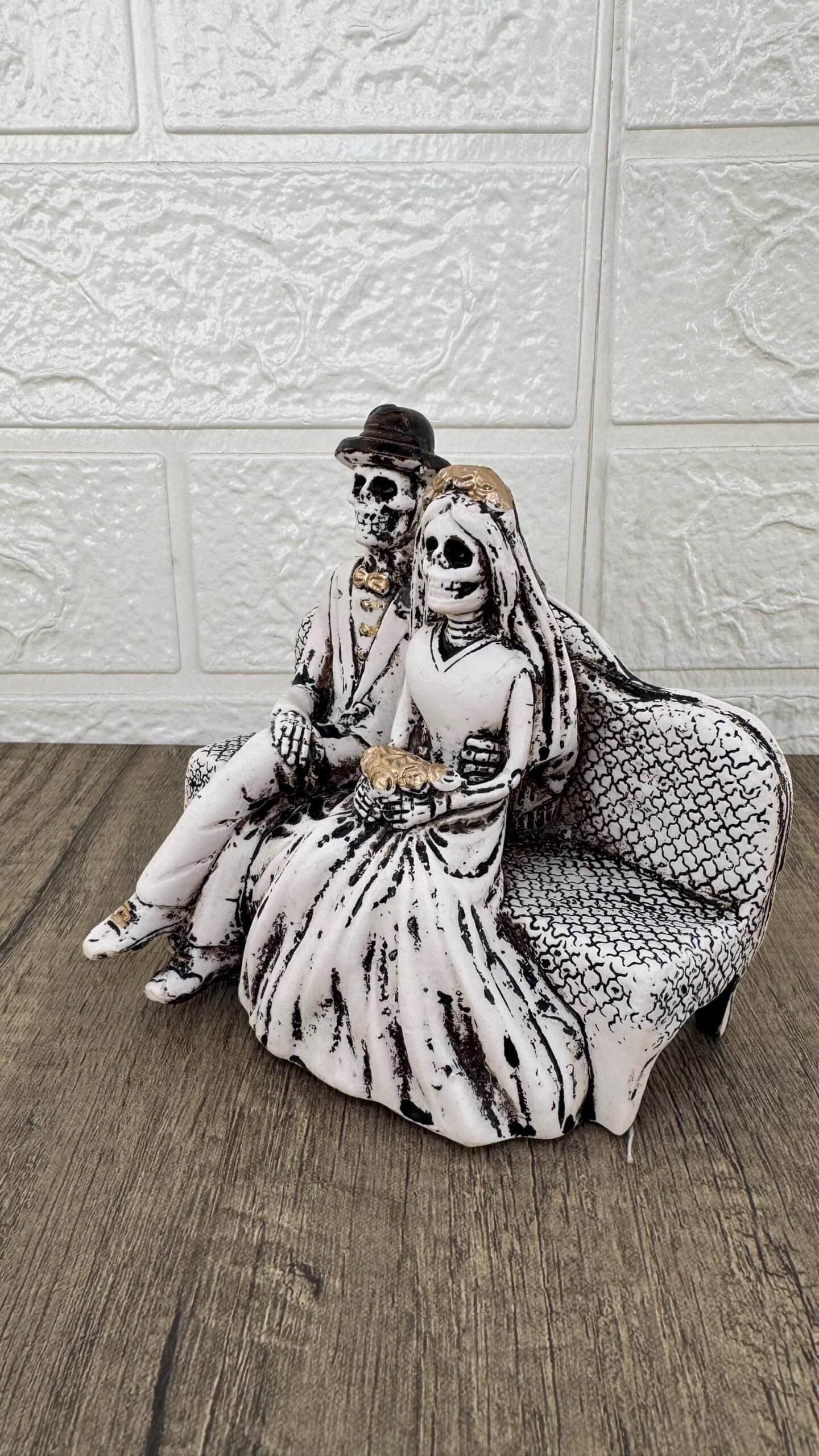 Catrina, Day Of The Dead, Human Skeleton Mexican Catrina, Skull Sculpture, Skeleton Couple, Día De Los Muertos Ofrenda Home Decor - Image 3