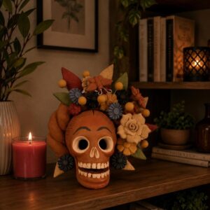 Pigment Clay Skull Día De Los Muertos Frida Artistic  Oaxaca México By Artisans Handmade Crafts, Home Decor Folk Art,  Pigmentos Naturales