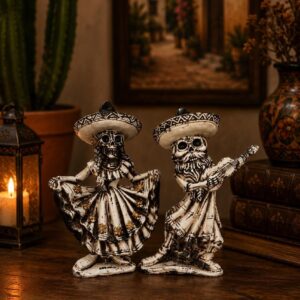 Catrina, Day Of The Dead, Human Skeleton Mexican Catrina, Skull Sculpture, Skeleton Couple (2), Día De Los Muertos Ofrenda Home Decor