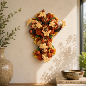 Crucifix Butterflie Roses, Folk art Cross Sculpture, Mexican Wall Hanging, Cross Figurine, Engobes Blancos Estado de México By Artisans