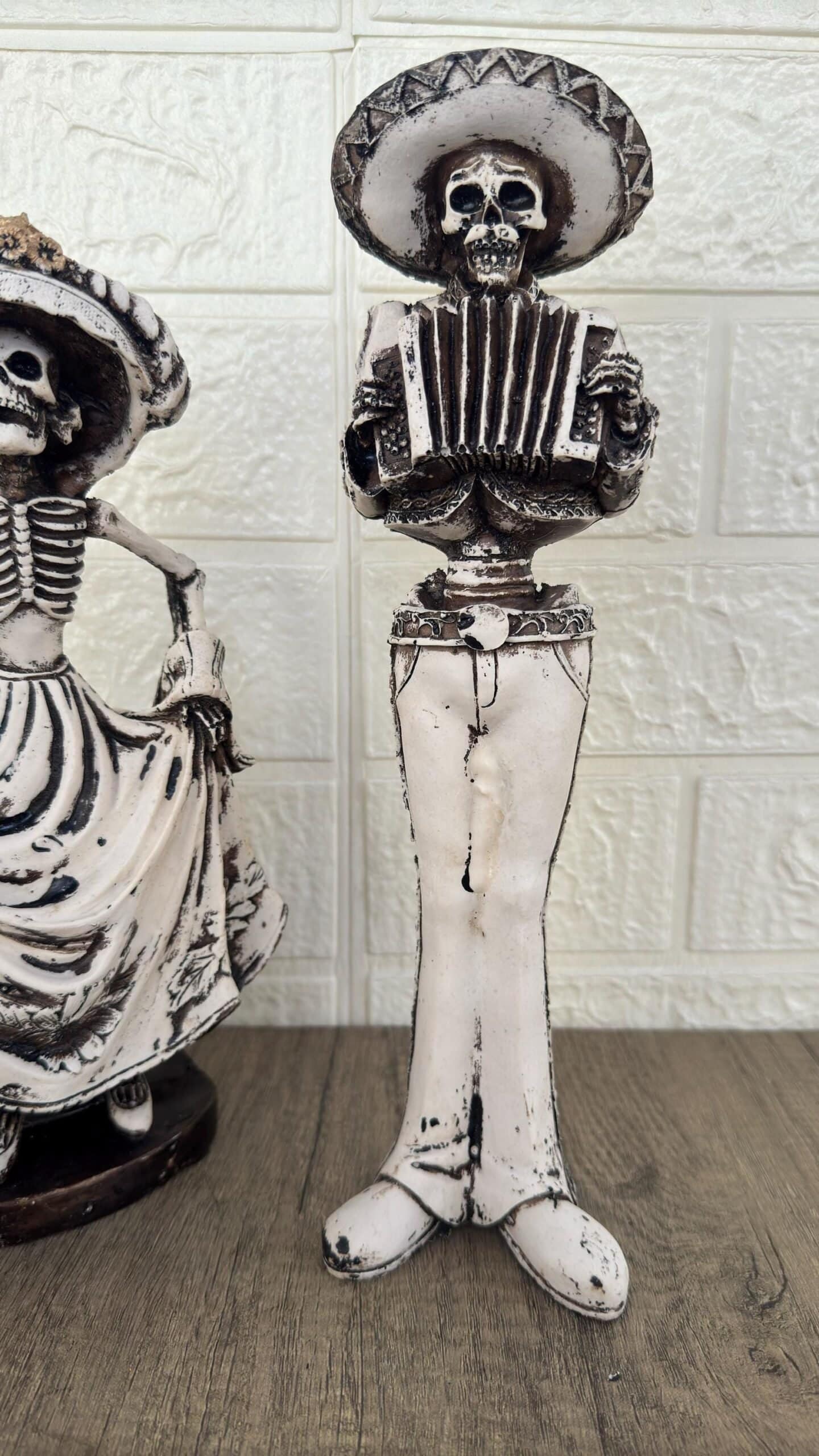 Catrina, Day Of The Dead, Human Skeleton Mexican Catrina, Skull Sculpture, Skeleton Couple (2), Día De Los Muertos Ofrenda Home Decor - Image 2