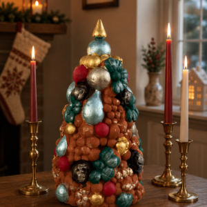 Handcrafted Clay Christmas Tree, Metepec Pottery, Hand Painted Holiday Decor, Folk Art Christmas Decor, Tabletop Tree, Árbol de Navidad