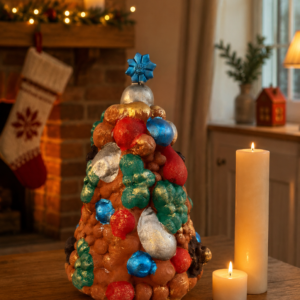 Handcrafted Clay Christmas Tree, Metepec Pottery, Hand Painted Holiday Decor, Folk Art Christmas Decor, Tabletop Tree, Árbol de Navidad