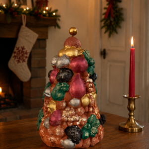 Handcrafted Clay Christmas Tree, Metepec Pottery, Hand Painted Holiday Decor, Folk Art Christmas Decor, Tabletop Tree, Árbol de Navidad