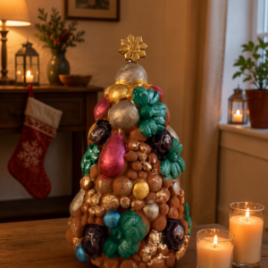 Handcrafted Clay Christmas Tree, Metepec Pottery, Hand Painted Holiday Decor, Folk Art Christmas Decor, Tabletop Tree, Árbol de Navidad