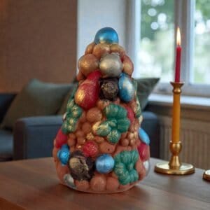 Handcrafted Clay Christmas Tree, Metepec Pottery, Hand Painted Holiday Decor, Folk Art Christmas Decor, Tabletop Tree, Árbol de Navidad