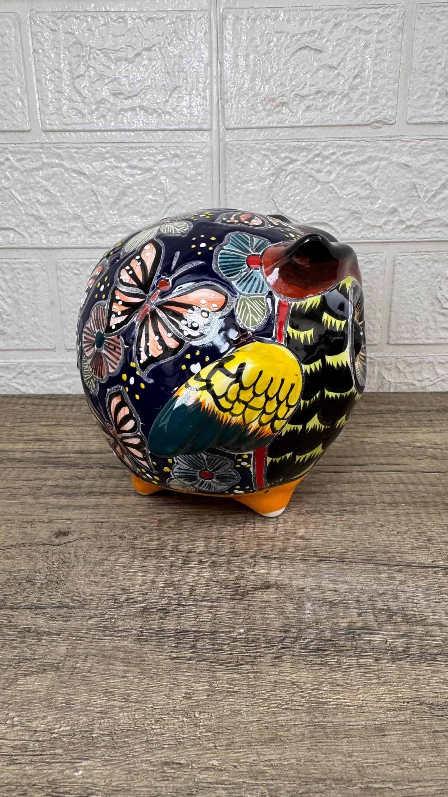 Talavera Owl Figurine  Handmade Ceramic Pottery Artisan Decorative Bird from Puebla  Hand Painted Folk Art  Home Decor Boho Animal Sculpture - Image 3