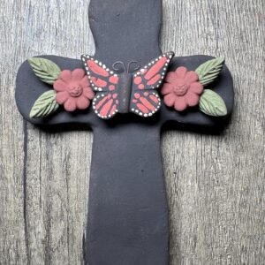 Crucifix, Mexican folk art, Cross Sculpture, Mexican cross, Cross wall hanging, Cross figurine, Decorative cross