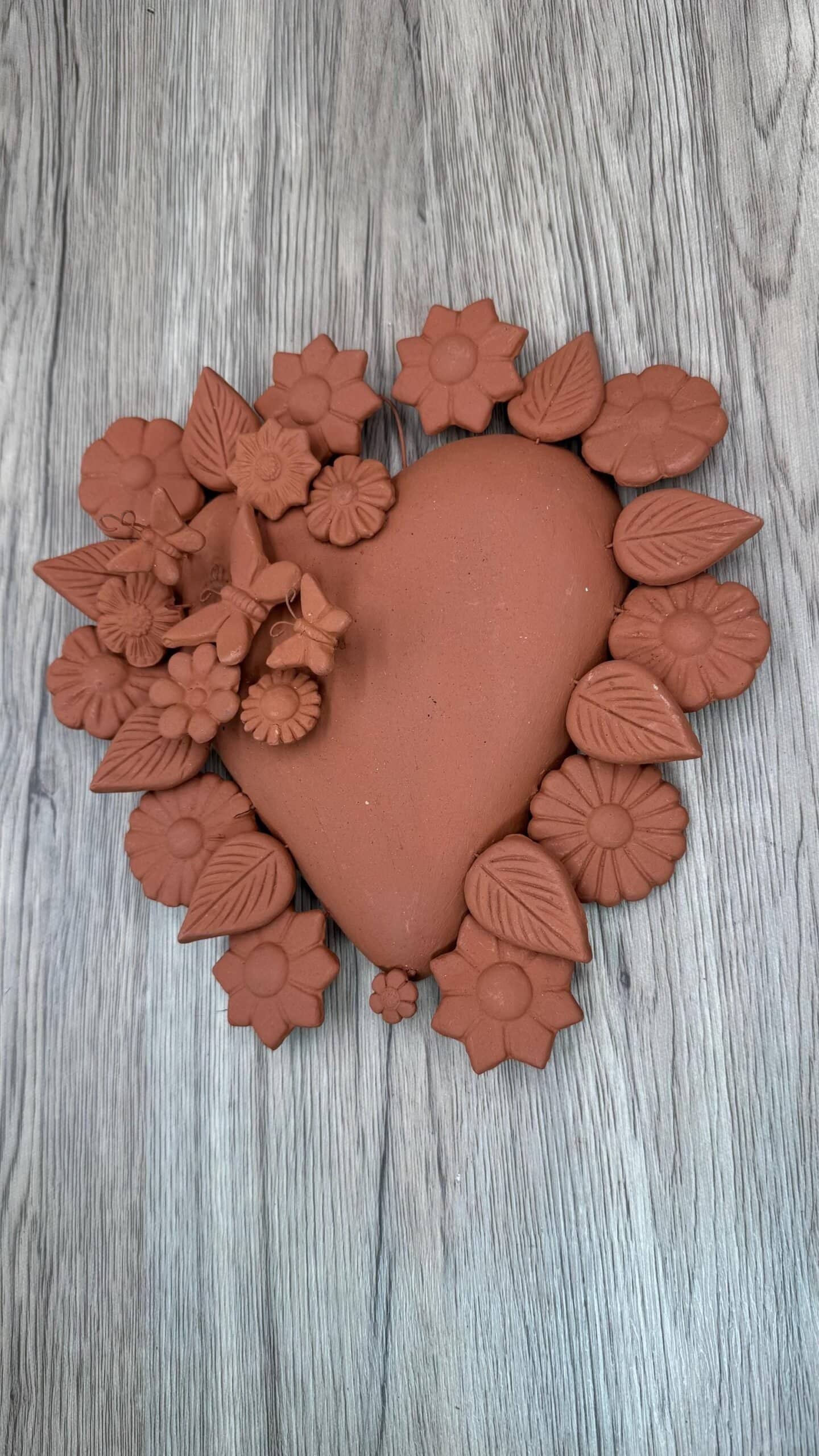 Mexican decoration, Mexican heart, Heart wall hanging, Decorative heart, Rustic heart decor, Heart statue - Image 3