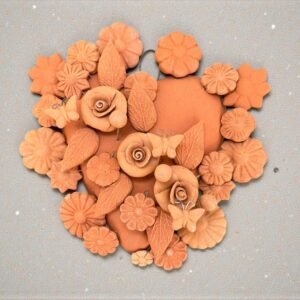 Mexican decoration, Mexican heart, Heart wall hanging, Decorative heart, Rustic heart decor, Heart statue