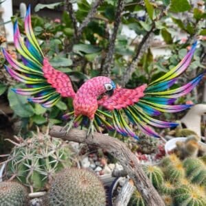 Parakeet Bird Statue Mexican Art Alebrije Sculpture, Wooden Parrot  Decoration Figure, Made Of Wood And Carved By Hand ASK FOR CUSTOMIZE