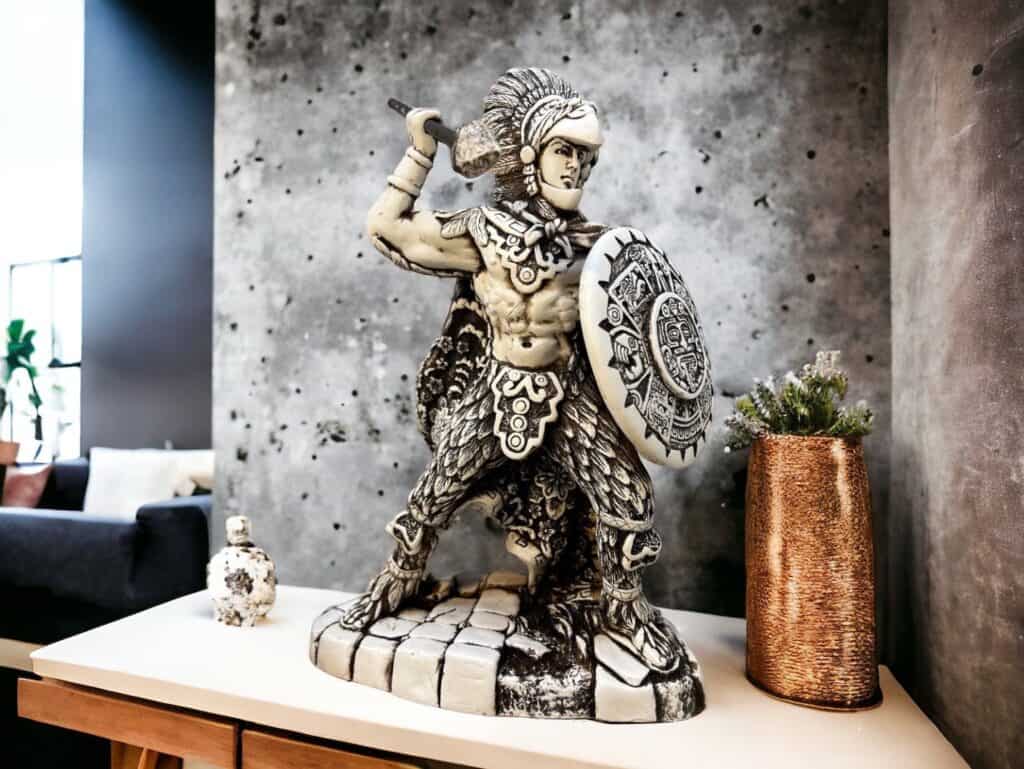 Aztec Warrior In Battle Mexican decoration, Aztec art, Prehispanic ...