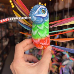 Large Hummingbird Oaxaca Statue Mexican Folk Art Alebrije Sculpture, Wooden  Decoration Figure, Made Of Wood And Carved By Hand 12.5” Long