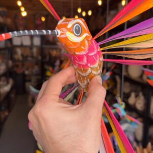 Large Hummingbird Oaxaca Statue Mexican Folk Art Alebrije Sculpture, Wooden  Decoration Figure, Made Of Wood And Carved By Hand 12.5” Long