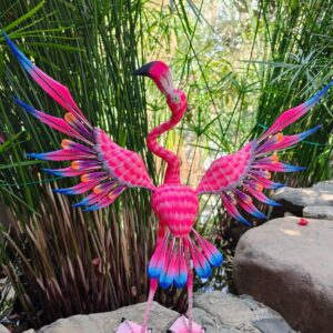 Large Flamenco Bird Statue Mexican Art Alebrije Sculpture, Wooden Heron  Decoration Figure, Made Of Wood And Hand Carved ASK FOR CUSTOMIZE