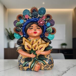 Pachamama Handmade Sculpture - Mexican Mother Earth Art, Colorful Clay Figurine, Spiritual Decor, Indigenous Folk Art, Home Decor Metepec