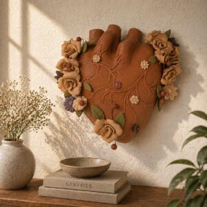 Heart Wall Hanging Vase Handmade From Metepec Unique