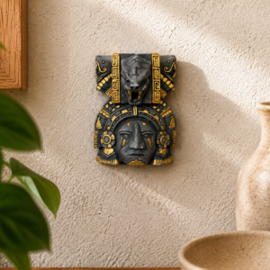 Wall Serpent Warrior Inspired Figure Made Of Plaster From Mexico