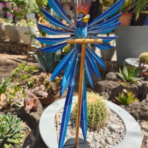 Quetzal Bird Wood Carving From Oaxaca Mexico, Hand Painted Folk Art Sculpture