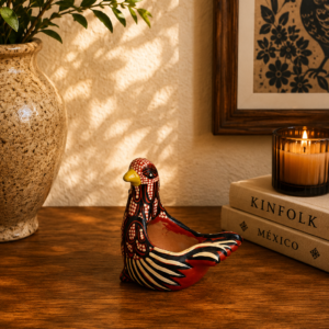 Amatenango Clay Rooster Figurine, Hand Painted Chiapas